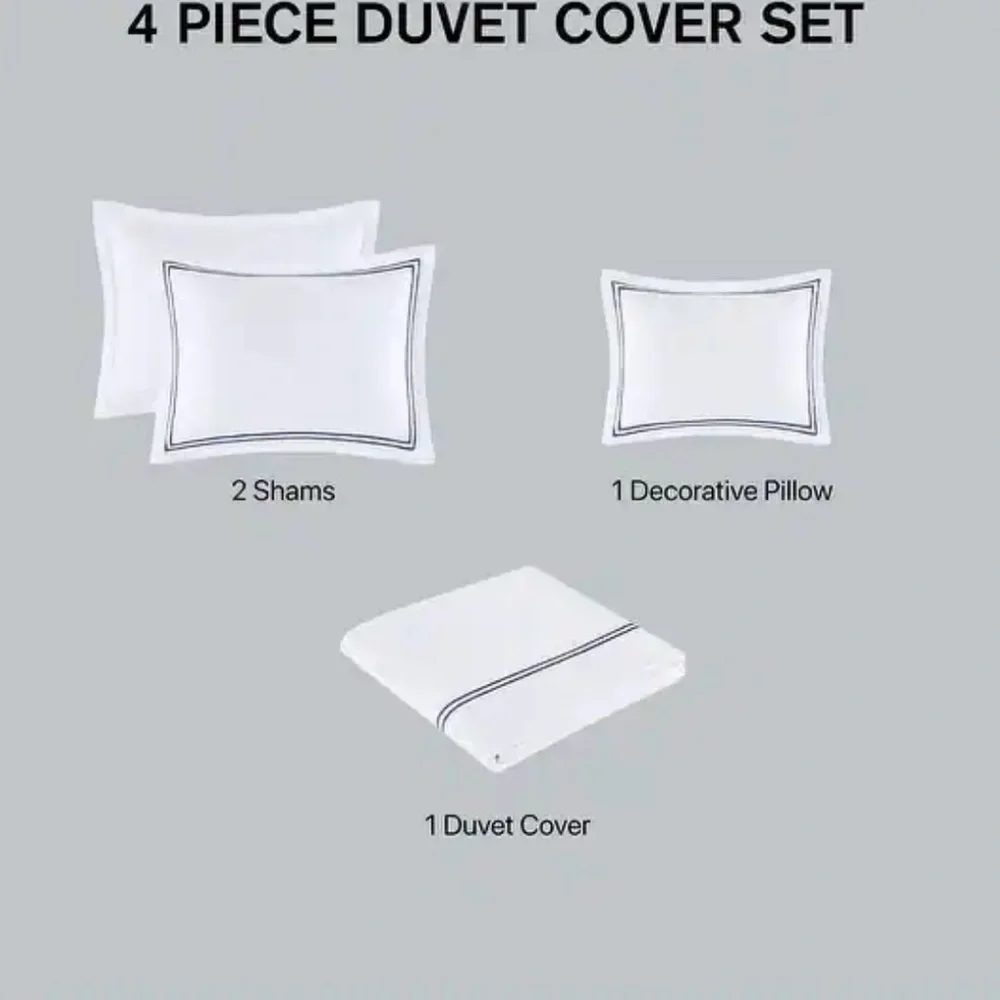 Madison Park Signature Luxury Collection 100% Cotton Sateen Embroidered Duvet